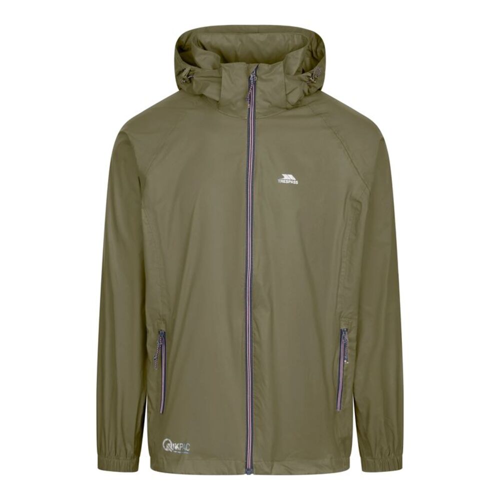 Trespass Qikpac X Unisex Packaway Jacket / Moss